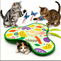 2 in 1 Interactive Cat Toys for Indoor Cats, Automatic Rechargeable Hide and Seek Cat Toy with Moving Concealed Wand and Butterfly for Cats and Kittens Self Playing