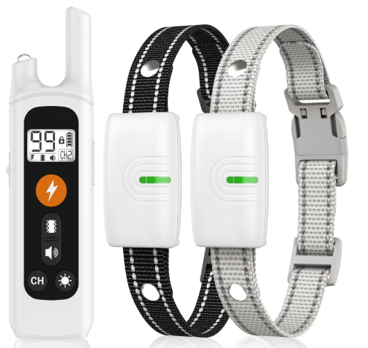 LAKWAR Dog Training Collar 2 Pack- IP67 Waterproof Rechargeable Shock Collars for Small Medium Large Dogs with 2624 ft Remote Range, Beep, Vibration, ShocK Modes & Safe Lock