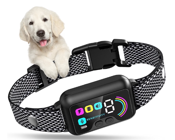 Dog Bark Collar for Large Medium Small Dogs,Smart Bark Collar Rechargeable Anti Barking Training Collar with 8 Adjustable Sensitivity Beep Vibration Shock
