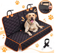 Dog Car Seat Cover-Slipproof & Waterproof Dog Car Bench with Seatbelt Pet Car Seat Protector and Scratch-Resistant Dog Car Back Seat Protection