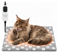 Pet Heating Pad for Cats Heated Cat Bed with Steel-Wrapped Cord and Soft Fleece Cover for Cats and Puppies-19.69 X15.75 Inches