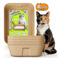 LAKWAR Disposable Litter Boxes-6 Pack Large